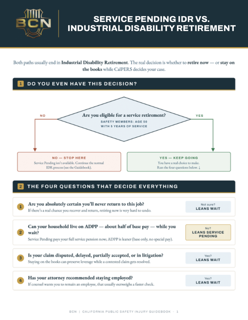 Service Pending IDR vs. IDR